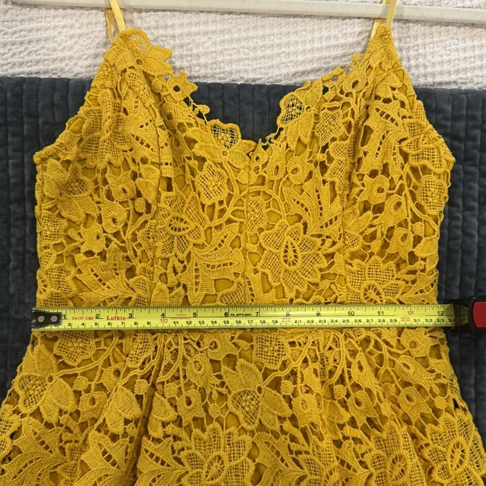 Nordstrom Astr Yellow Spaghetti Strap Sundress Midi - Picture 5 of 5